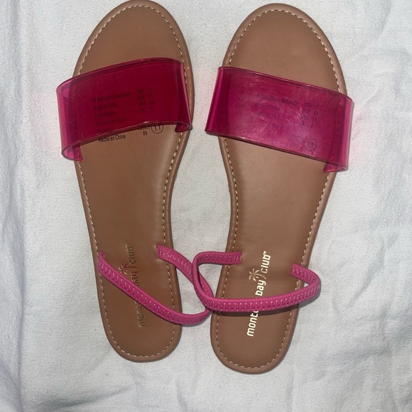 Womens hot pink jelly/strapback sandal - Picture 2 of 5